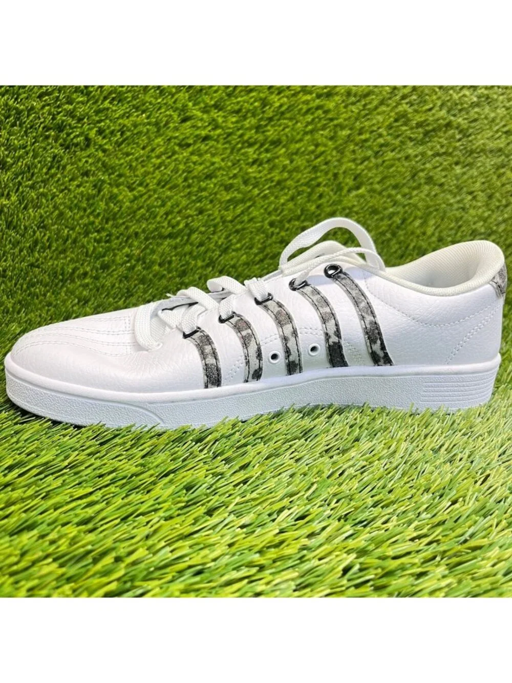 K-Swiss Court Pro II Leopard Womens Size 10 White Black Athletic Shoes Sneakers